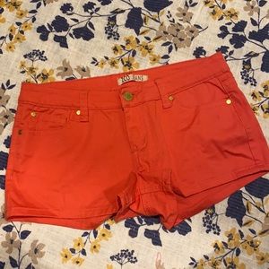 Zoo Jeans size 13 orange shorts stretch